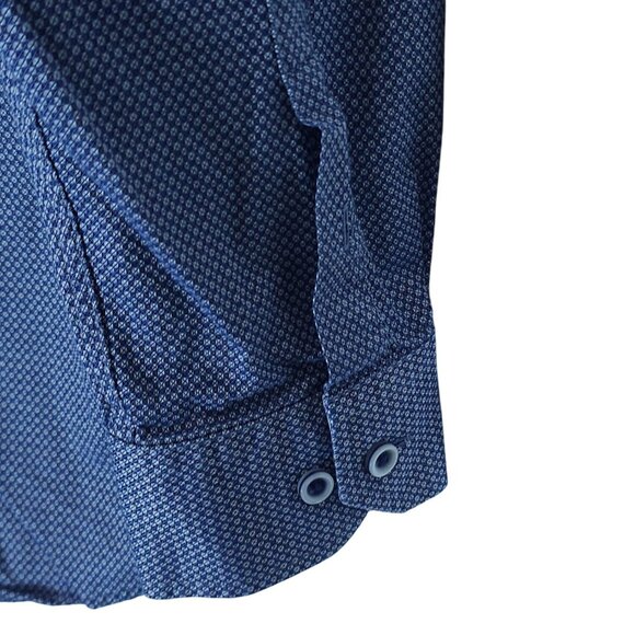 Johnston & Murphy Men's Large Blue L/S Shirt - Picture 7 of 11